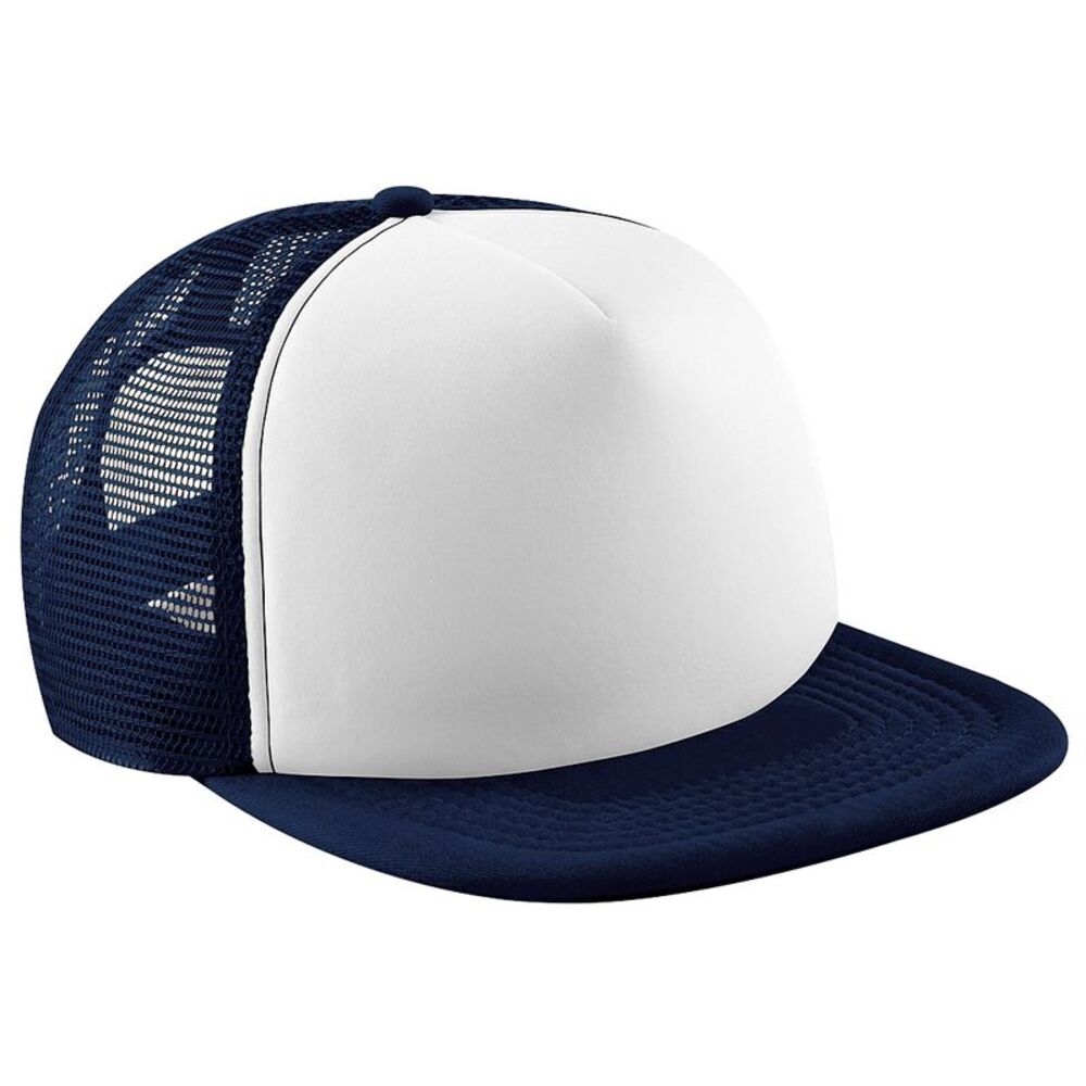 Beechfield Childrens /Kids Vintage  Mesh Trucker /Plain Baseball Cap / French Na